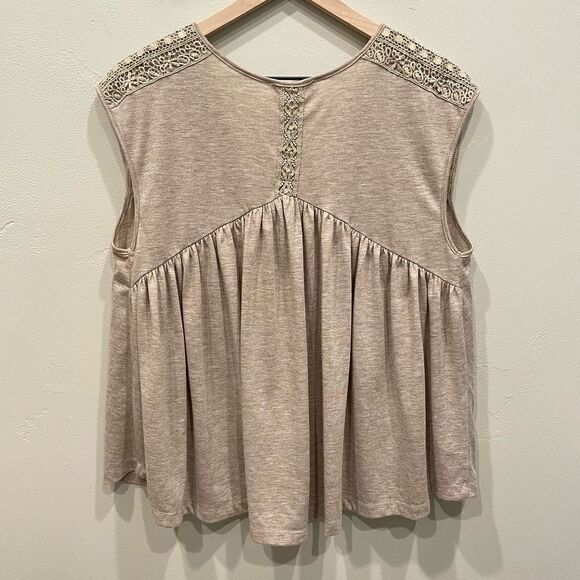 Miss Me Heathered Knit V-Neck Top - Size: XS - Picture 4 of 9